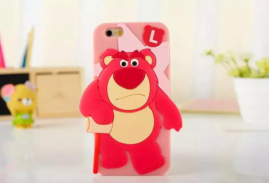 Прекрасный Умный 3D Мультфильм Животных Мягкий Solicone Телефон защита Задняя Крышка