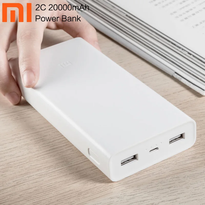 xiaomi power bank 20000mah портативная зарядка повербанк Поддержка QC3.0 Двойной USB внешний аккумулятор mini mi powerbank внешний аккумулятор для телефона внешний аккумулятор