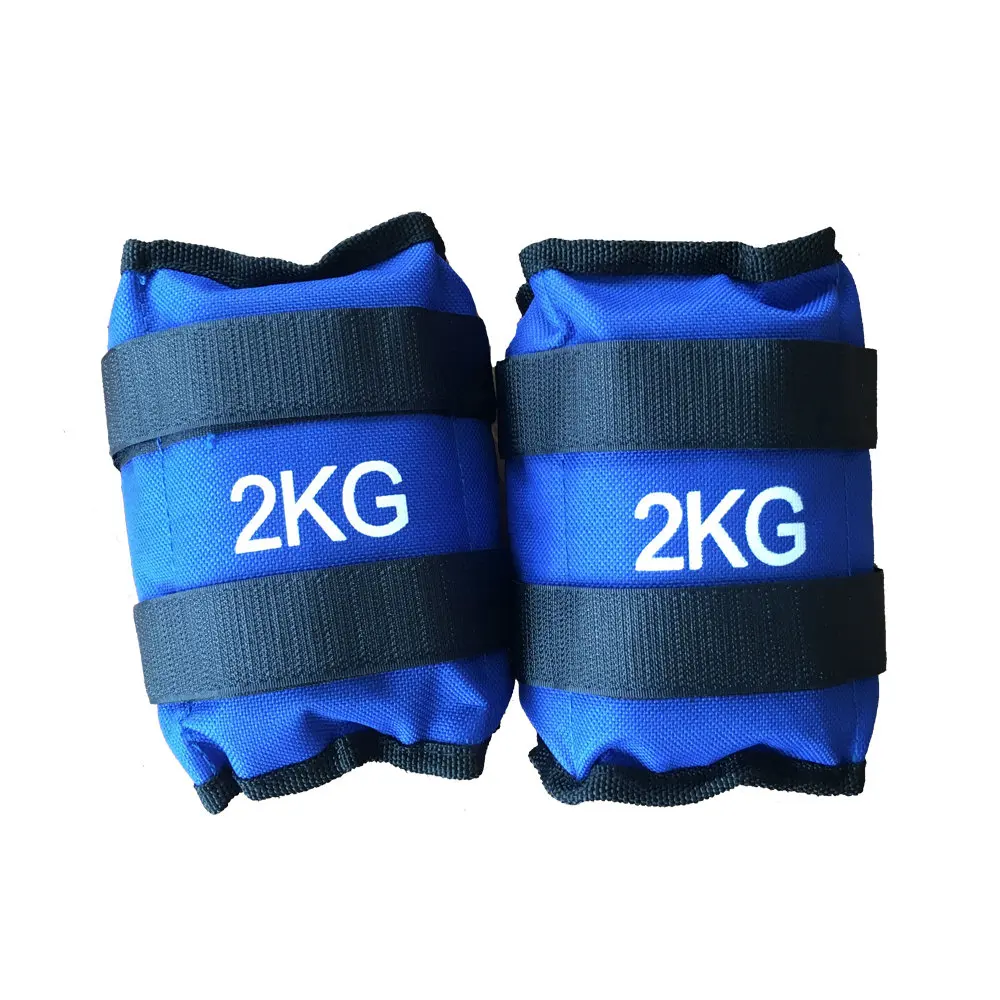 blue2kg Пара 2 кг Регулируемый Вес лодыжки Утяжелитель мешок утяжелители ремни для тренажерного зала упражнения Фитнес Бег защита - Цвет: blue2kg