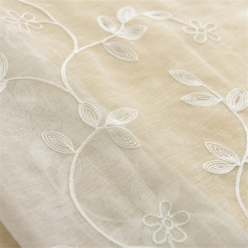 Прозрачные вышитые занавески s белая вуаль фотозанавески для гостиной оконные