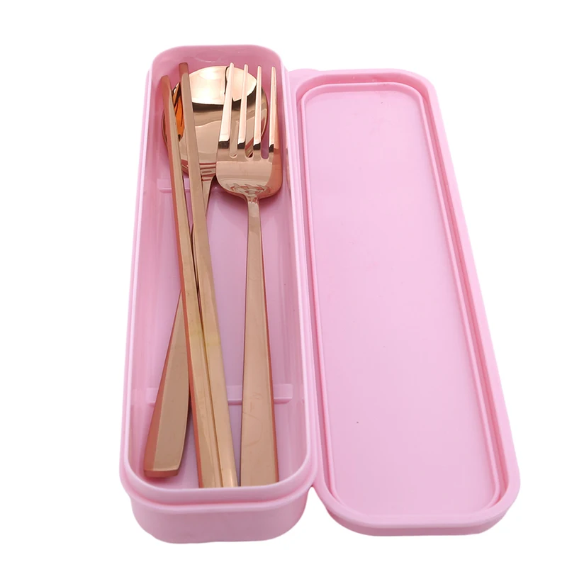 Набор посуды портативный из нержавеющей стали набор разноцветной Золотой