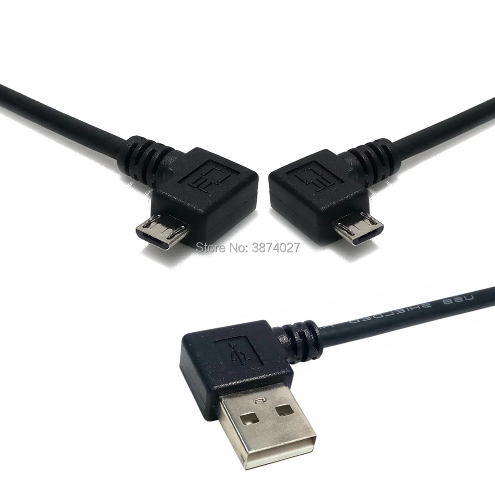 Двойной изгиб левый угол 90 градусов USB для Micro B кабель зарядки данных Samsung HTC LG Android