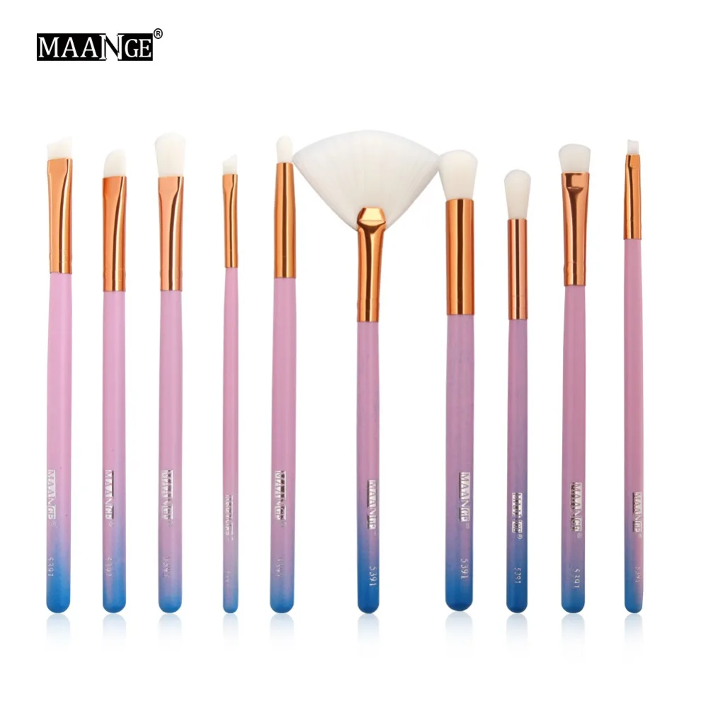 MAANGE 10 шт. кисти для макияжа тени век подводка глаз брови консилер пудра губ