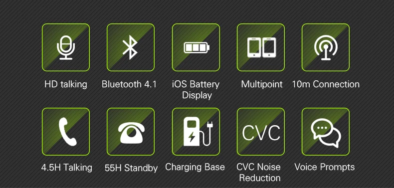FINEBLUE FT-9 беспроводные Bluetooth наушники для автомобиля Bluetooth гарнитура и портативное автомобильное зарядное устройство с микрофоном для телефона