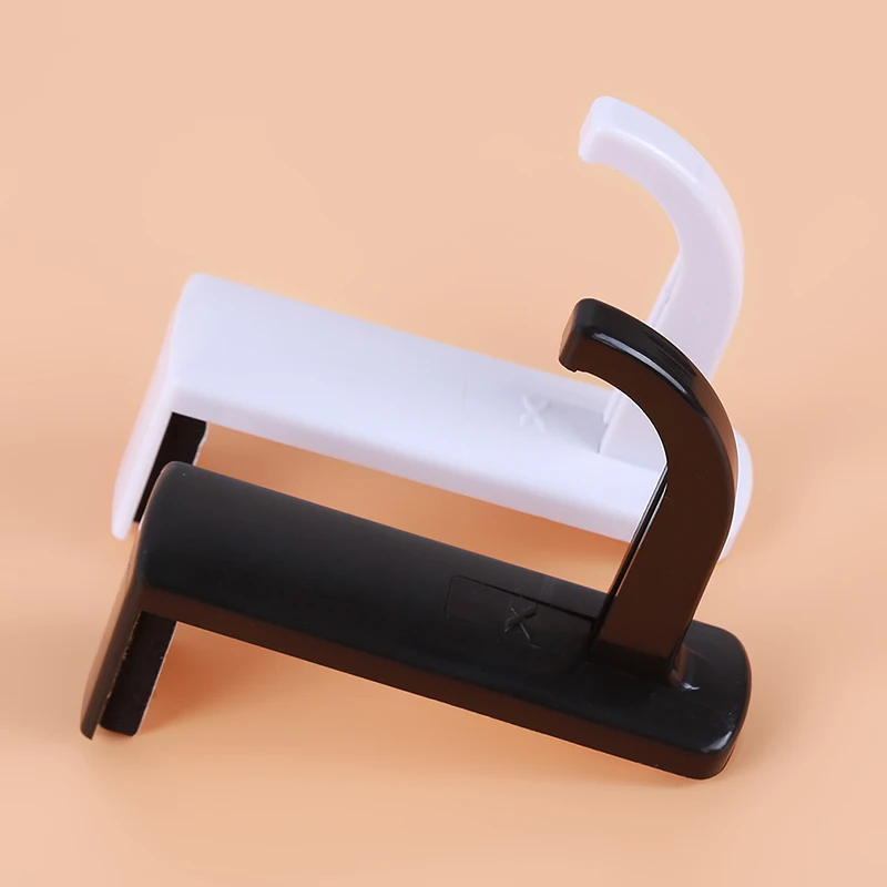 Plastic Headphones Hook Earphone Hanger Wall Mount Computer Monitor Headphone Bracket Rack With Tape Sticker | Дом и сад