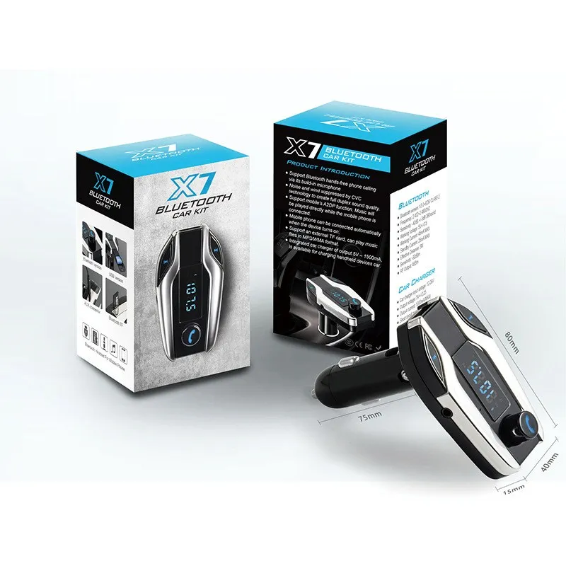 Автомобильный комплект с Bluetooth беспроводной fm-передатчик Радио адаптер