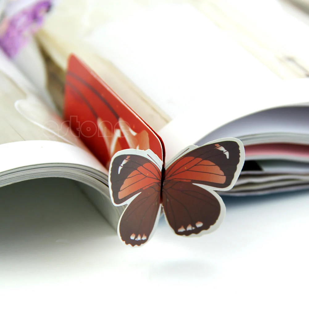 Мультфильм бабочка книга отметки бумажный зажим Школа Офис закладки подарок