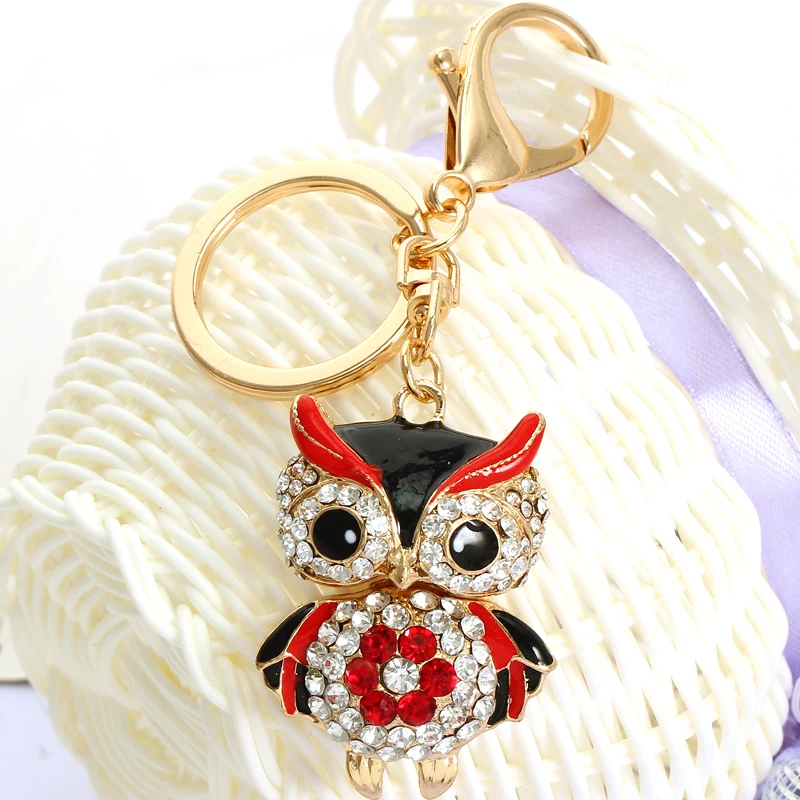 Новая цепочка для ключей кристальная сова брелок форма дешево оптовая продажа