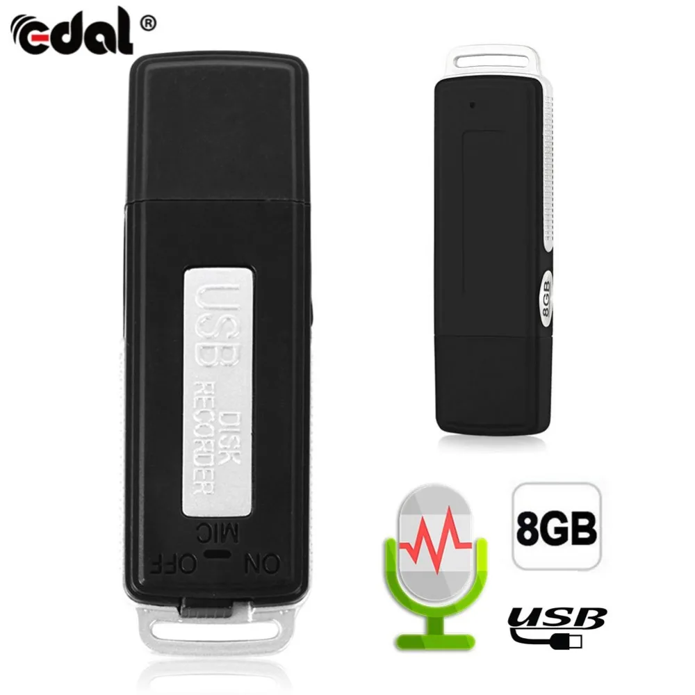 EDAL Mini 8 ГБ USB флэш накопитель для записи цифровой Аудио Диктофон 70 часов