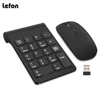 lefon wireless keyboard mini digital number numeric keypad accounting bank 18 keys keypad mouse set for laptop pc notebook