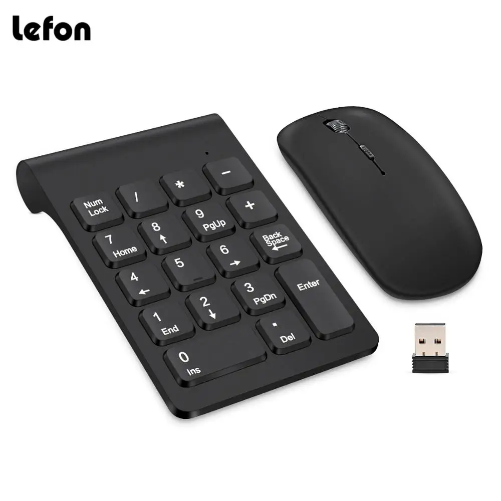 Lefon 2 4G Беспроводной мини цифровая клавиатура 18 клавиш финансовый банк клавиатуры