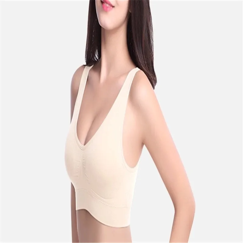 100pcs/sexy sport bra With Pads Seamless push up bra plus size XXXL underwear wireless Bra