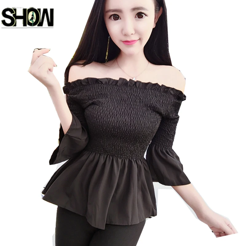 Блузка женская желтая черная с рукавом фонариком|blouse off|off shoulder blouseshoulder blouse |