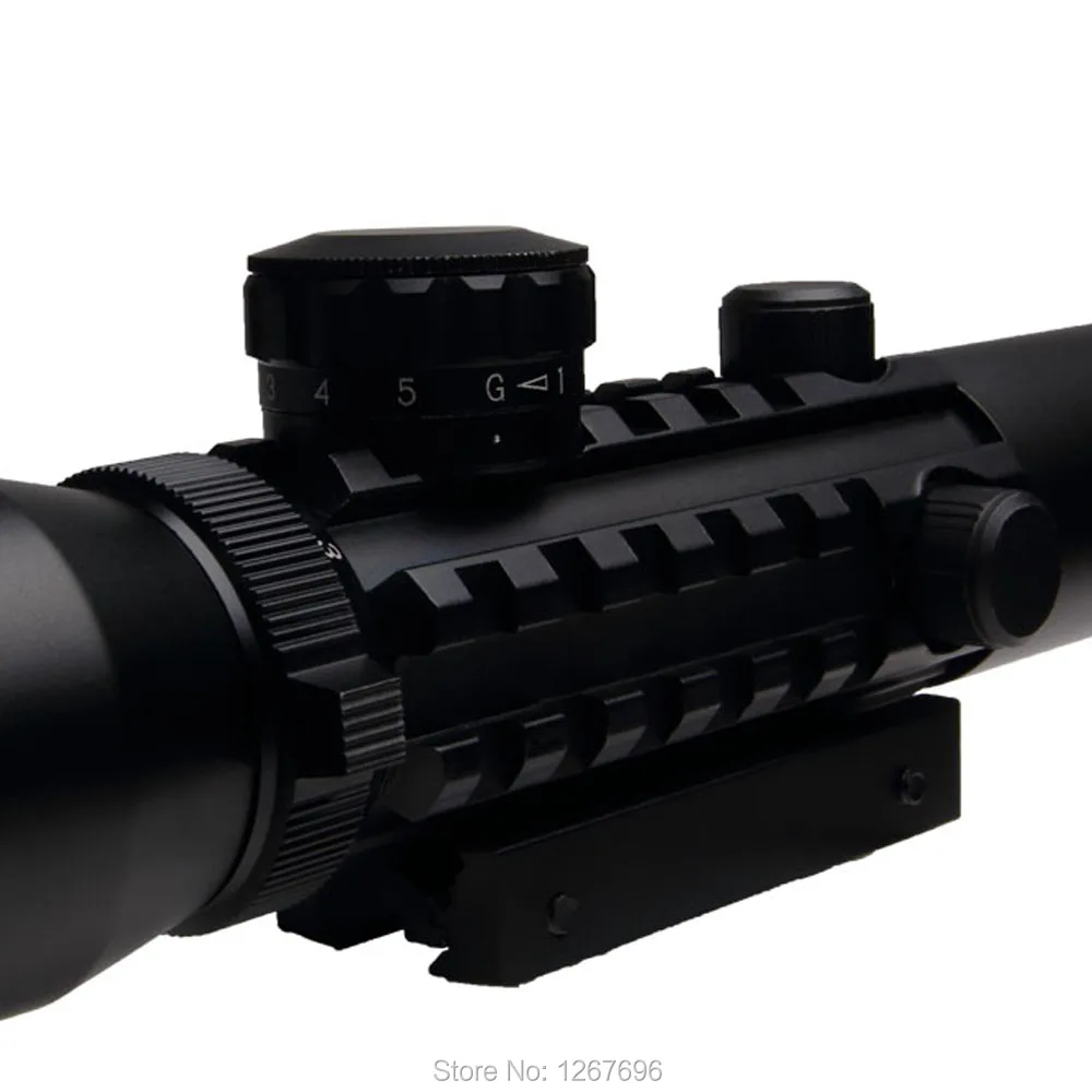 Cheap Airsoft Gun 2-6X28E Red Greed Dot Illuminated Rifle Scope Hunting Optics Sight Rilfescope For Rifles Air Guns | Спорт и