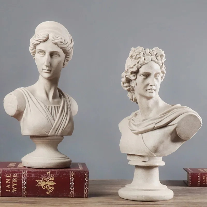 

Retro Venus Apollo Figure Figurine Greek Mythology Statue Resin Art&Craft Home Decoration Accessories For Living Room R1163