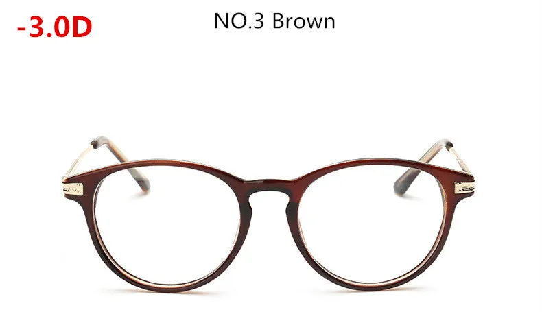 Myopia 300 Коричневые классические очки для близорукости близорукие очки готовые очки для близорукости-0,5-1,0,-1,5,-2,0,-2,5,-3,0,-3,5,-4,0,-5,0,-5,5,-6,0 - Цвет оправы: Myopia 300