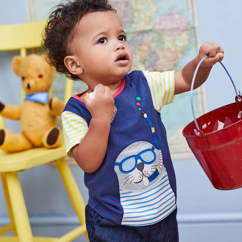 Лидер продаж детская хлопковая рубашка одежда с рисунком кота футболка для