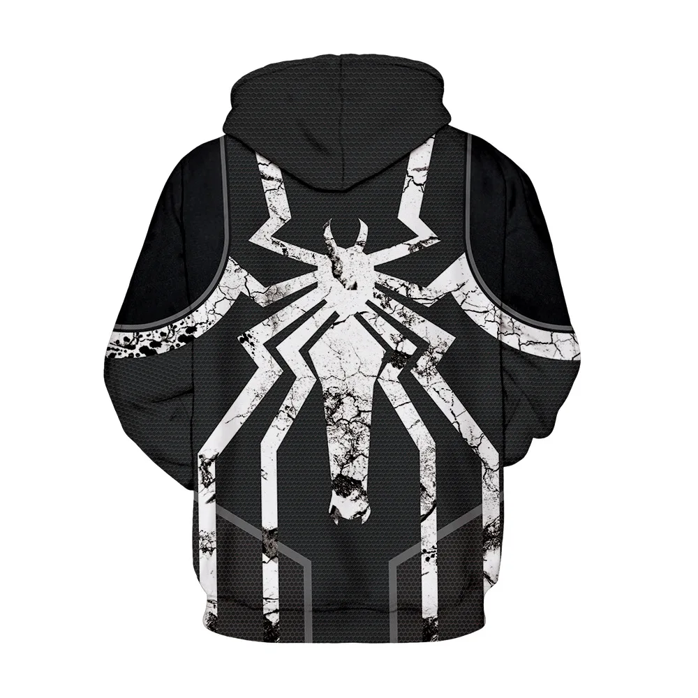 

2019 Spider Digital Printing Casual Long Sleeve Women Hoodie Lovers Hoodie European and American Popular Sports Baseball Hoodied