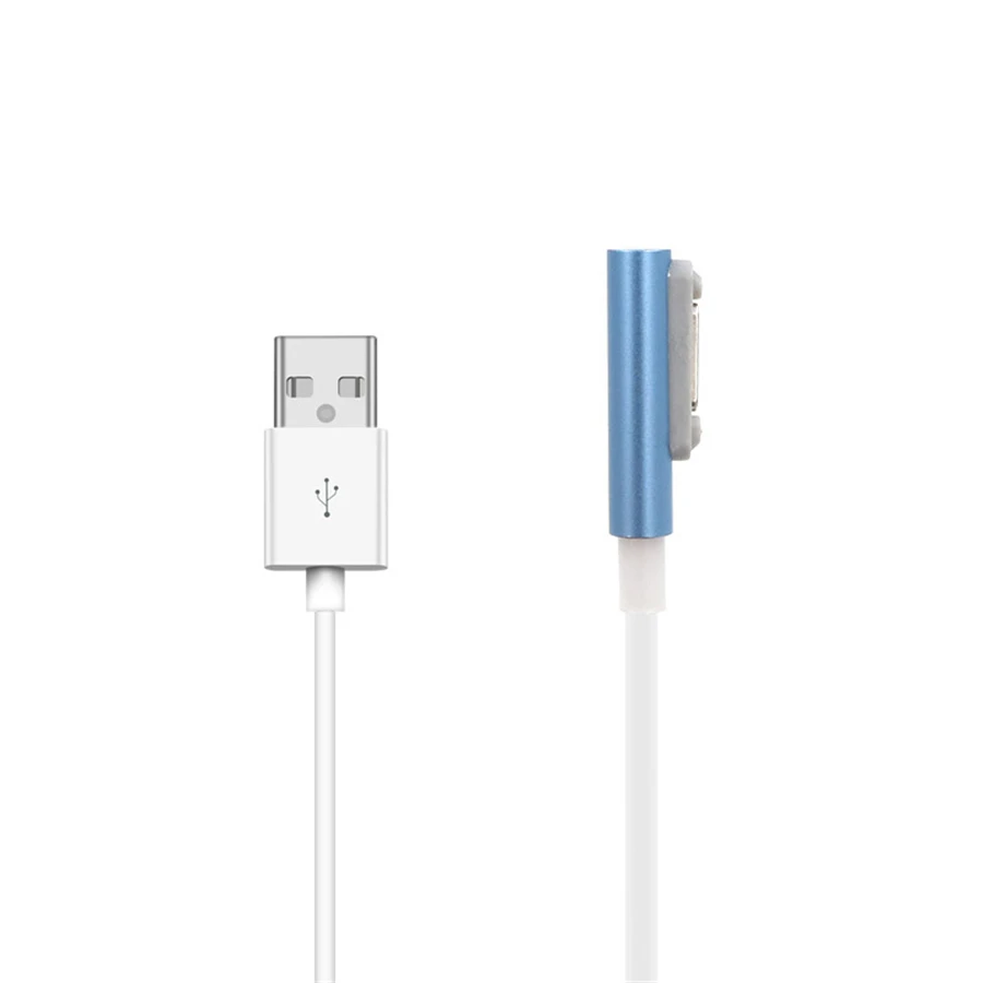 blue Магнитное зарядное устройство USB кабель для sony Xperia Z3 L55t Z2 Z1 Compact XL39h USB кабели Настольный Магнитный зарядный кабель - Цвет: blue
