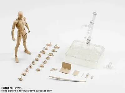 Синий Archetype He She Ferrite Figma подвижное тело SHF Figma Feminino Kun Body Chan ПВХ фигурка Коллекционная модель кукла подарок для мальчика - Цвет: Синий