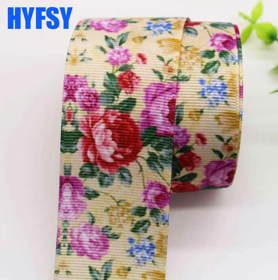 flower1-1/2 38 мм лента DIY ручной бант подарочная упаковка 10 ярдов. Корсажные ленты головной убор с цветами красочные