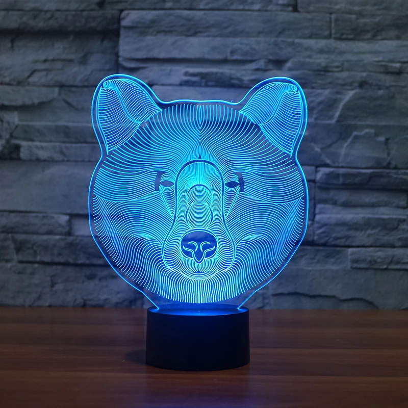 3D визуальная Оптическая иллюзия цветная светодиодная настольная лампа