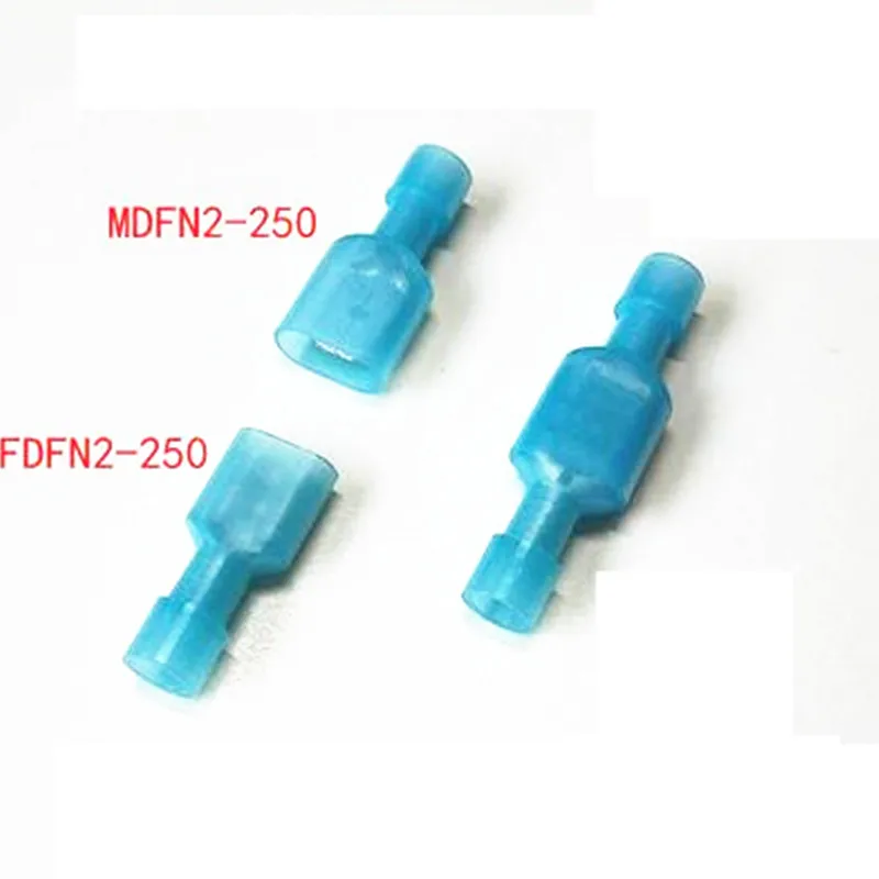 

FDFN2-250 прозрачные синие полностью изолированные электрические обжимные Соединители-смешанные мужские и женские