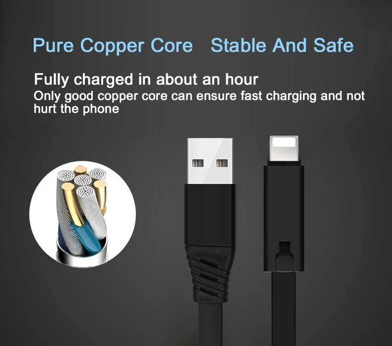 NOHON Regenerate Micro type C 8-контактный usb-кабель для быстрой зарядки iPhone 7 6 6 S Plus iOS 10 9 8 Android Xiaomi Mi5 Repairable кабель