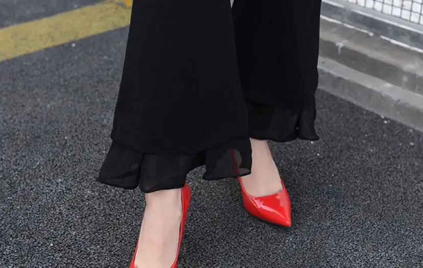 S-2XL Горячая/Весенняя женская новая мода черный микро громкоговоритель девять