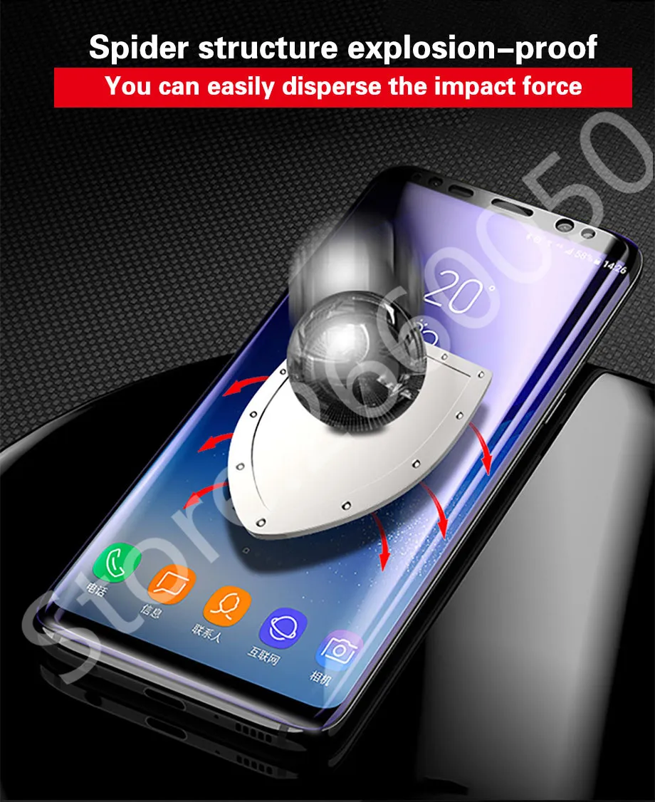 3D изогнутое закаленное стекло для samsung Galaxy S8 Plus, Защитная пленка для экрана, взрывозащищенное стекло для samsung S8 Note 8