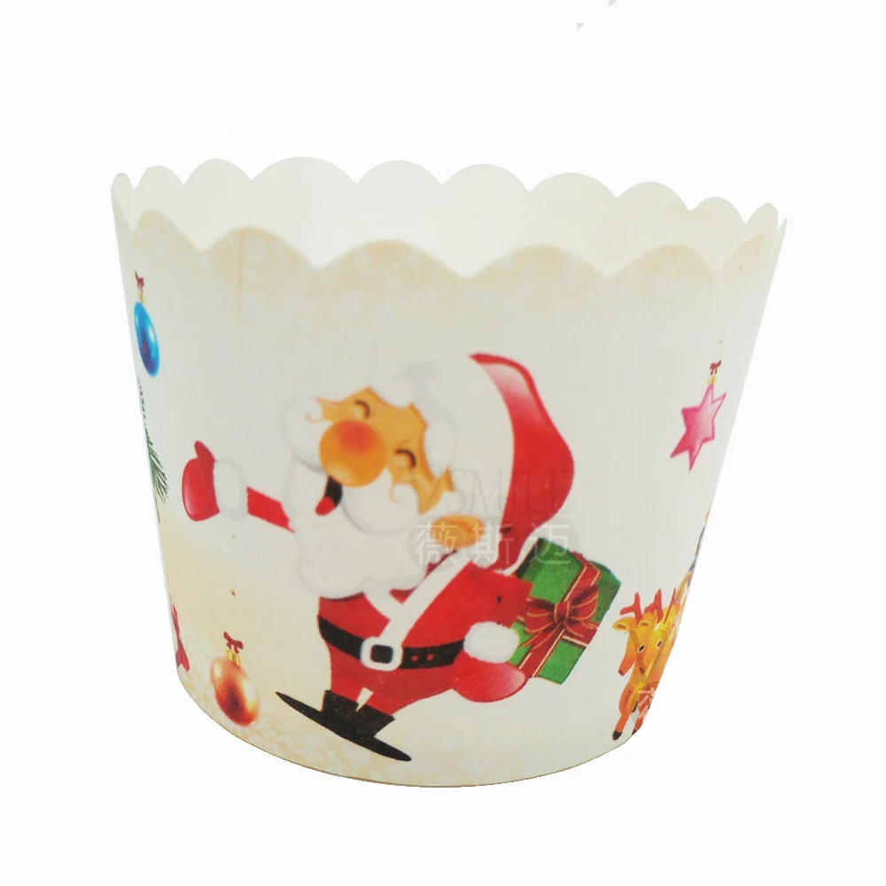 100 шт. красный Рождественский Олень Дизайн Хэллоуин Вечеринка бумажный торт