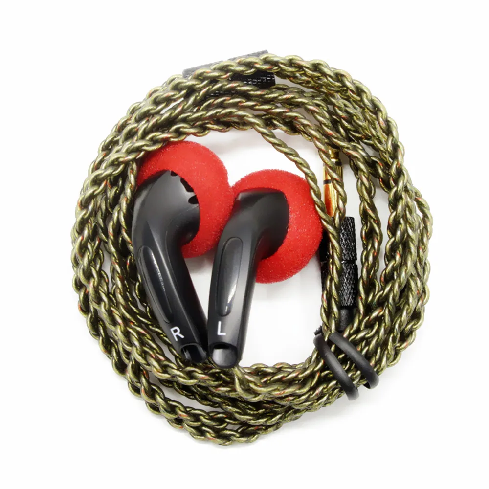 FENGRU DIY EMX500 наушники вкладыши с плоской головкой Наушники Hi Fi регулятор баса DJ