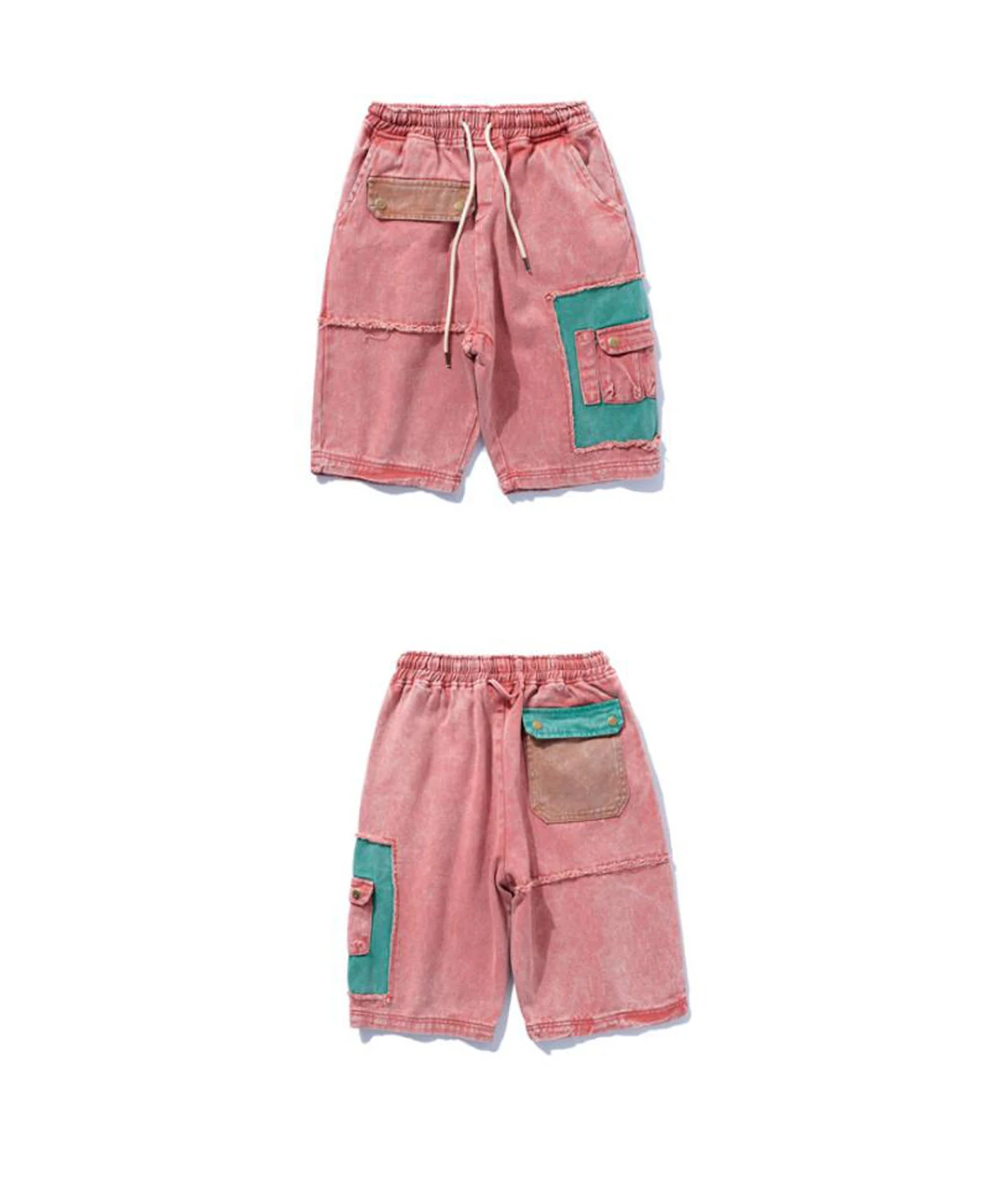 Мужские хлопковые джинсы джинсовые шорты-карго летние уличные модные короткие