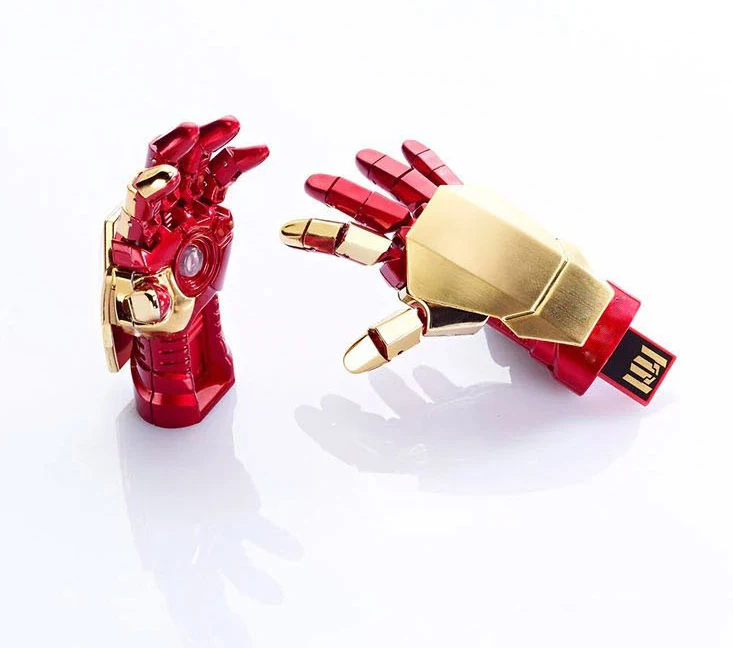 Amthin usb флеш-накопитель креативный Железный человек Флешка в форме ладони