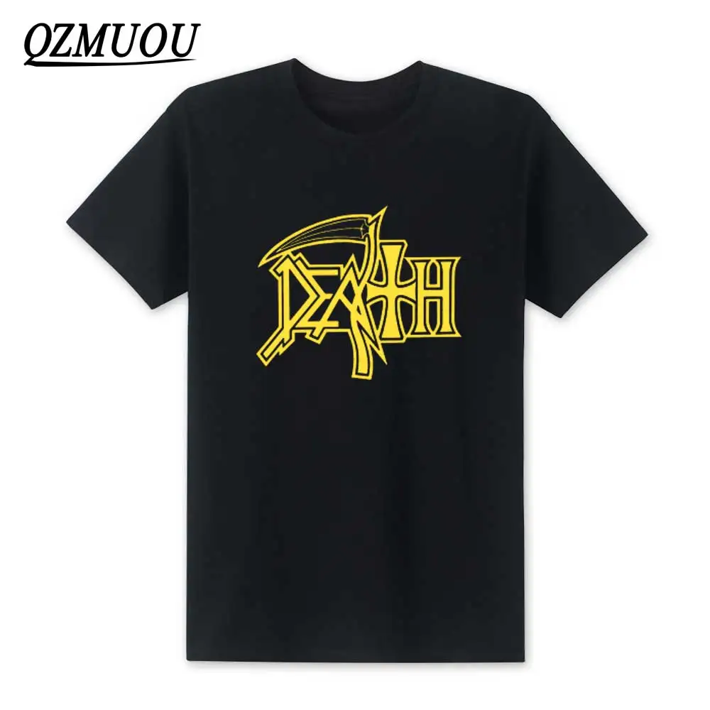 Новинка, футболка "DEATH", рок-группа, тяжелый металл, мужская повседневная футболка с круглым вырезом и коротким рукавом, хлопок, Мужская футболка, высокое качество, XS-XXL - Цвет: Black3