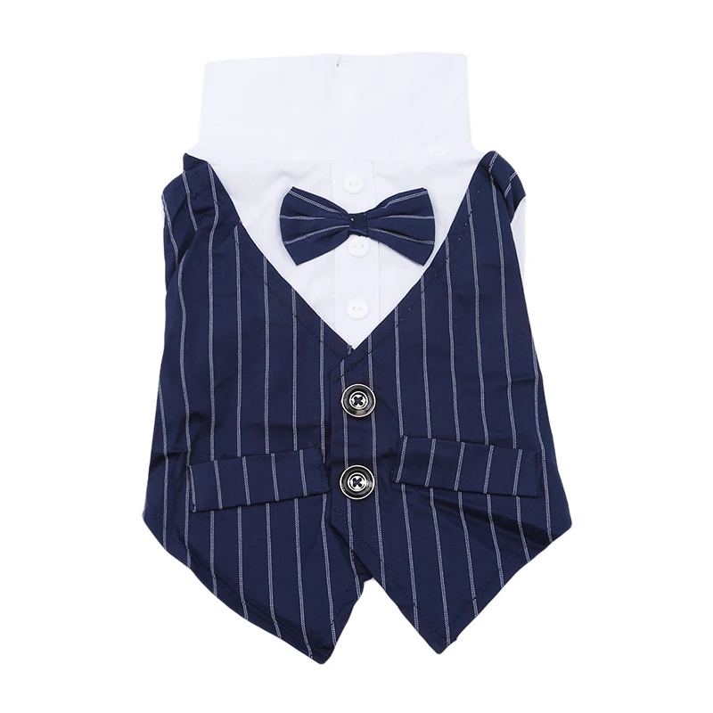 Модный Полосатый смокинг для свадьбы жилет собака Свадебный костюм платье