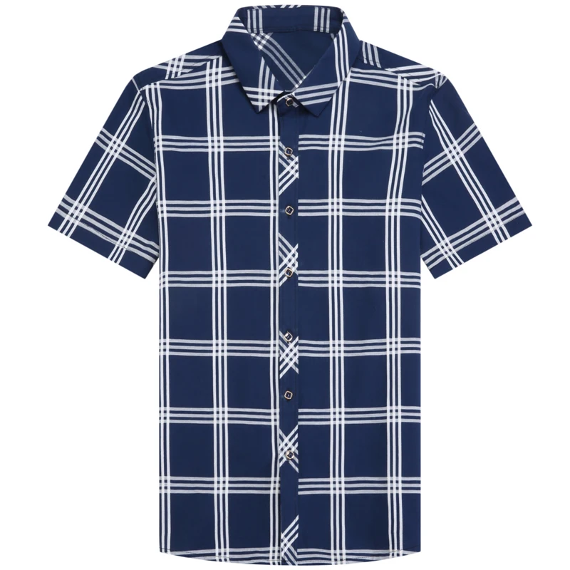 2019 Клетчатая Мужская рубашка новая крутая одежда с коротким рукавом летние