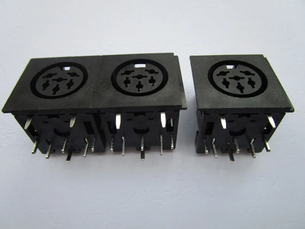 5 шт. S клемма DIN Jack 6 Pin Циркулярный гнездовой разъем для крепления печатной