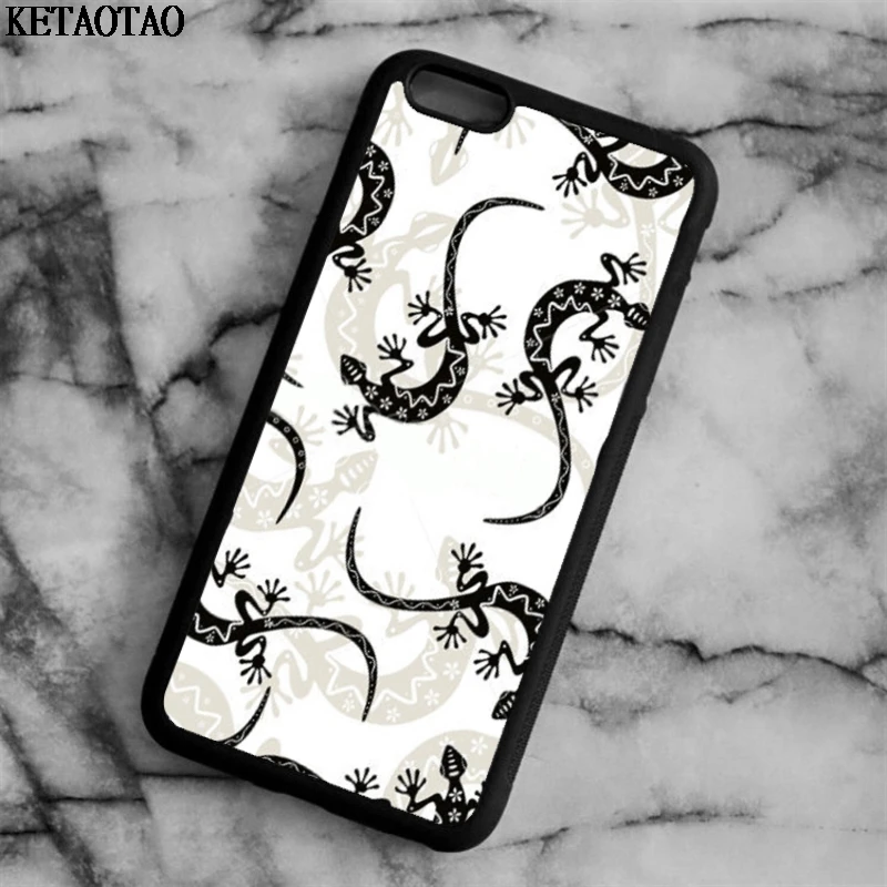 Чехлы для телефонов KETAOTAO Tribal Lizards Gecko iPhone 4S 5C 5S 6 6S 7 8 Plus XR XS Max X Чехол Мягкий ТПУ