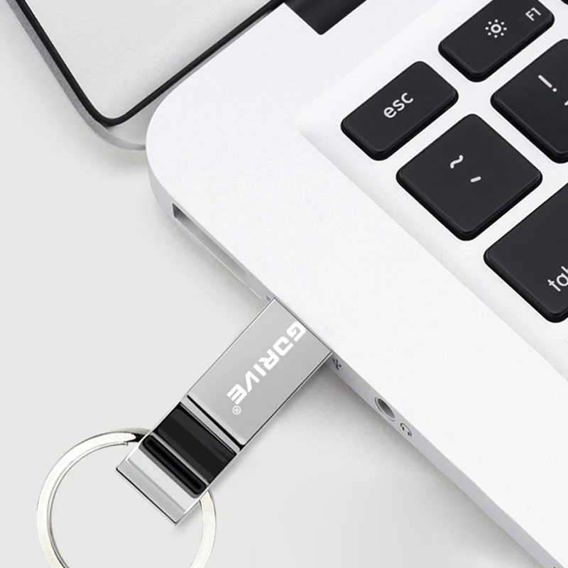 Кольцо для ключей Pen Drive 16 ГБ 8 4 металл нержавеющая сталь Flash 32 64 USB 2 0 флешки Memory Stick