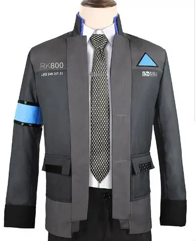 Coat Only Игра Детройт: стать человеком Косплей Костюм Коннор Косплей Униформа мужская куртка RK800 пальто куртка для взрослых подарки на Хэллоуин - Цвет: Coat Only