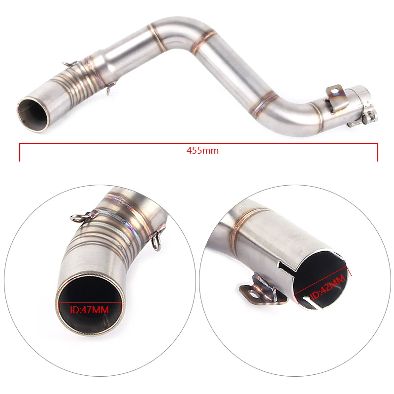 

DUKE 125 DUKE200 DUKE250 DUKE390 Motorcycle Exhaust middle pipe for DUKE125 DUKE 200 DUKE 250 DUKE 390 2012-2017 Slip-On
