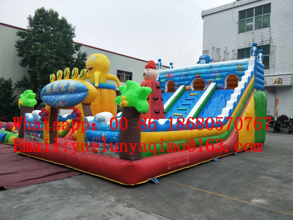 Надувные горки для бассейна батуты препятствия морской мир на продажу BYS528 | Спорт