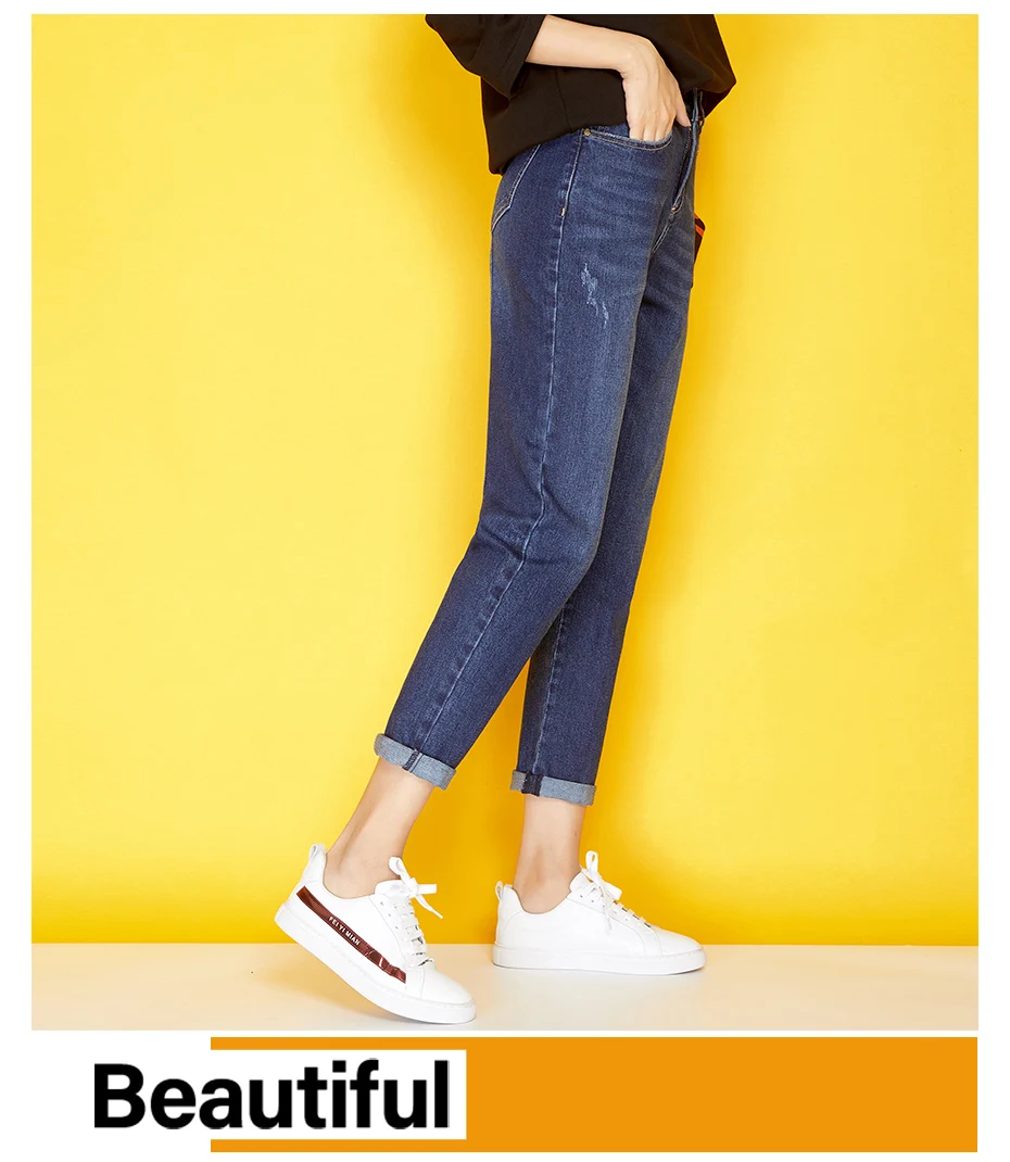 LEIJIJEANS, Новинка осени, винтажный стиль, отбеливатель размера плюс XL, хлопковые джинсы, средняя талия, деним, темно-синие, свободные, гарем, джинсы для женщин 7290
