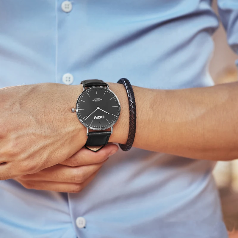 Часы Для мужчин Топ Элитный бренд цвета: золотистый серебристый кожа кварцевые