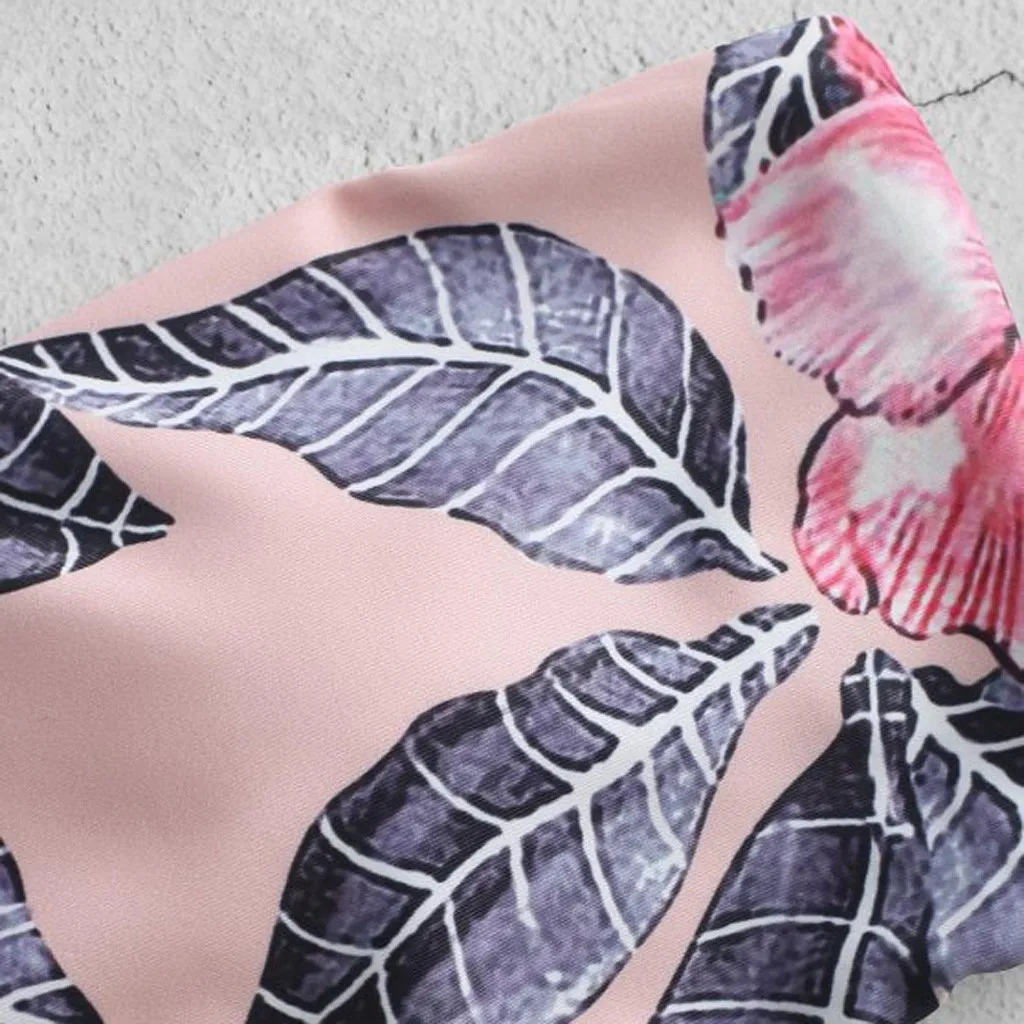 Женский купальник розовый бандо с высокой талией и пуш апом|Купальники| |