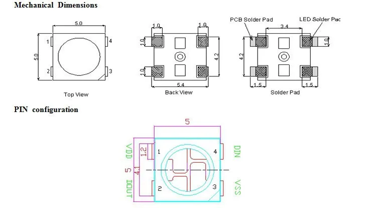 Абсолютно(1000 шт./лот) DC5V WS2812B светодиодный чип WS2811 IC 5050 SMD белый/черный RGB светильник с бусинами