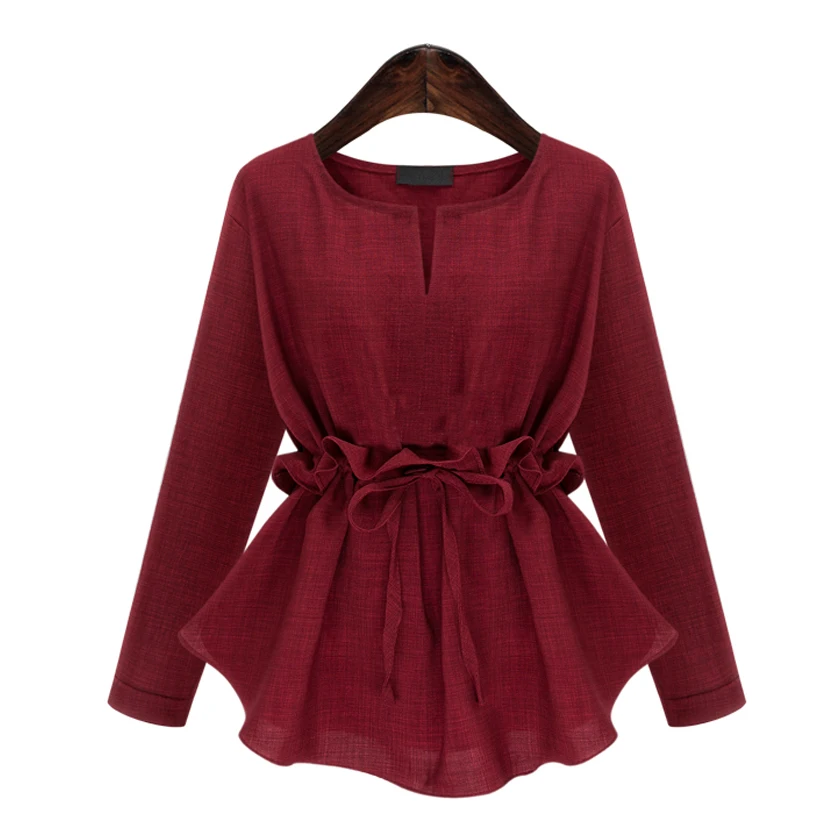 2017 модная женская однотонная черная Повседневная рубашка OL с v образным вырезом