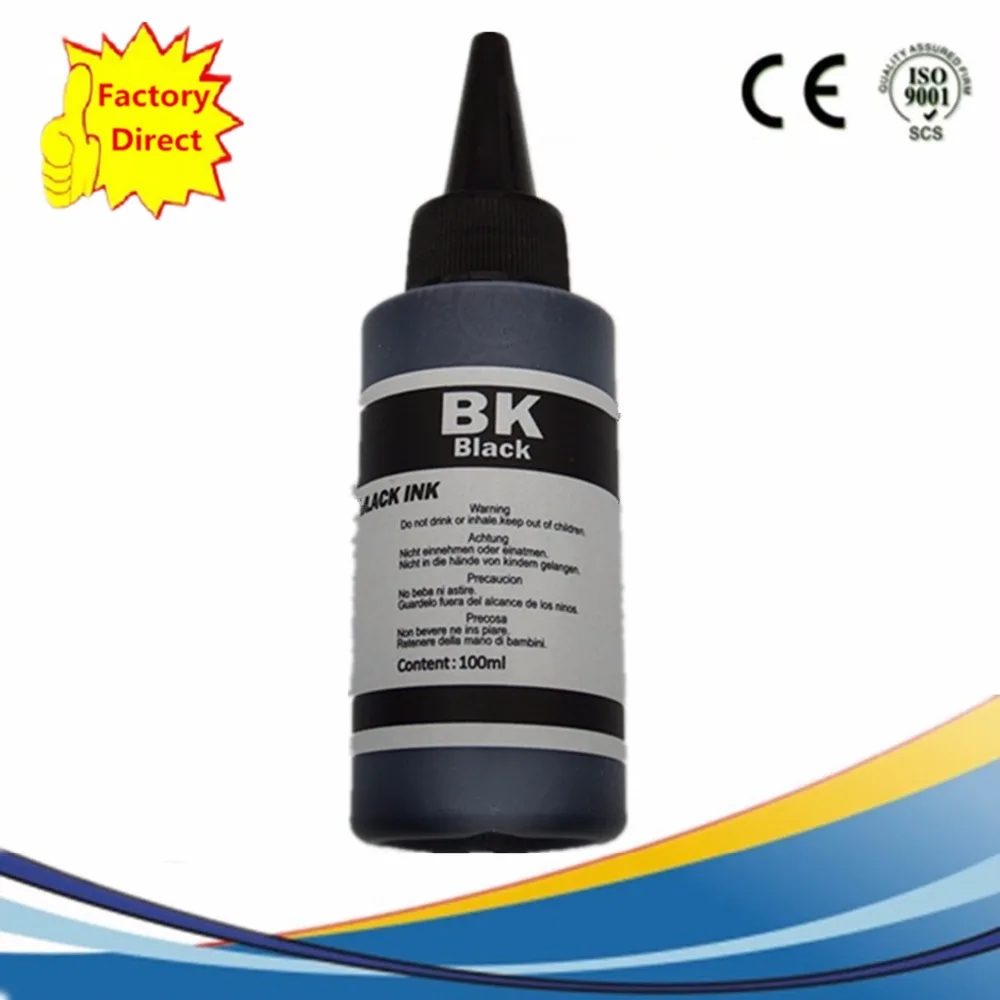 

Universal Dye Ink Refill Ink All Inkjet Printer Black Ciss Cartridges
