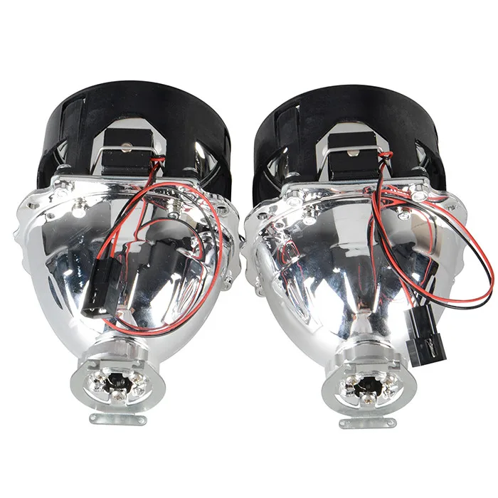 2,5 дюйма 35 Вт LHD HID линзы проектора bi xenon фары 6000 К с CCFL Белый Ангел глаз серебряный кожух H4 H7 адаптеры балласт